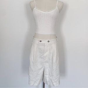 Madewell- Clarke Pleated Shorts, Travel Linen-Blend